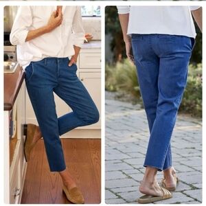 Frank & Eileen Wicklow Italian Chino Performance Pants Raw Hem Denim 6